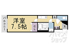 パークアジュール 1Kの間取図画像