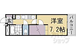 レオパレスアーバン桂坂 1Kの間取図画像
