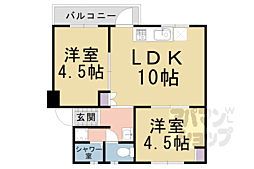 京都市住宅供給公社樫原賃貸共同住宅A棟 2DKの間取図画像