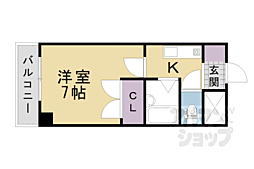 レジデンス春田桂坂7th 1Kの間取図画像