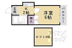 グランプラス桂 1Kの間取図画像