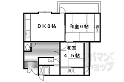 ハイツテラオパート2 2LDKの間取図画像