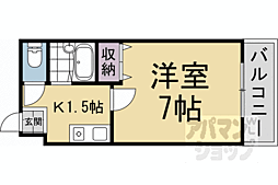 プリオール京都 1Kの間取図画像