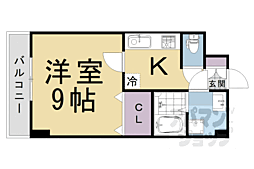 グランレブリーカツラ 1Kの間取図画像