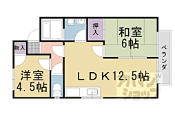 ファミーユ・西条 2LDKの間取図画像