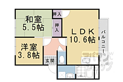 メゾン幹 2LDKの間取図画像