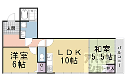 アサダビルABIL-21 2LDKの間取図画像