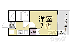 グリーンヒル山田 1Kの間取図画像