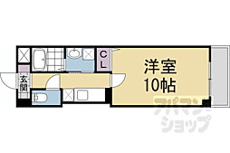 D・マローネ桂 1Kの間取図画像