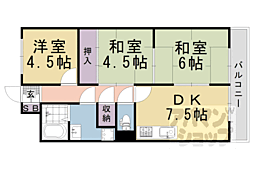 レジデンス向陽 3DKの間取図画像