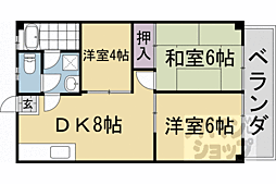 セジュールガイア 3DKの間取図画像