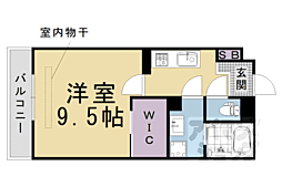 サウス・フォリア 1Kの間取図画像