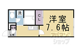 レオパレスクレールアミラ 1Kの間取図画像
