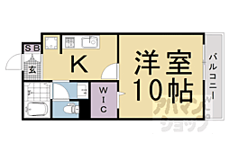 シュペリールA 1Kの間取図画像