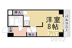 第26長栄センチュリーハイツ ワンルームの間取図画像
