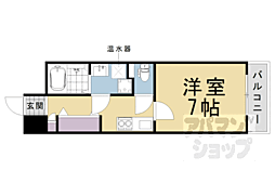 エリーフラッツ嵐山 1Kの間取図画像