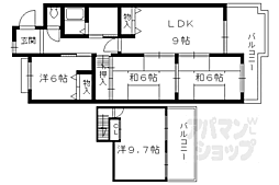 乾マンション 4LDKの間取図画像