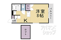 GREENKAWASIMA 1Kの間取図画像