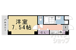 アーネストハイツ三宅 1Kの間取図画像