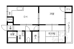 ハミングアベニュー 2DKの間取図画像
