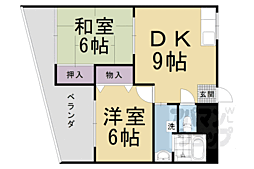 ラ・グラシューズ 2LDKの間取図画像