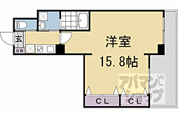 グランレブリー洛西口 1Kの間取図画像