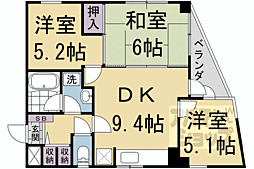 フォルム長岡天神 3LDKの間取図画像