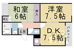 ベル・エトワール 2DKの間取図画像