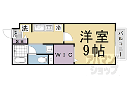 メルベーユ祥 1Kの間取図画像
