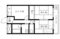 ハイツ山田 2DKの間取図画像