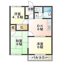 トラッドハウスA 3DKの間取図画像