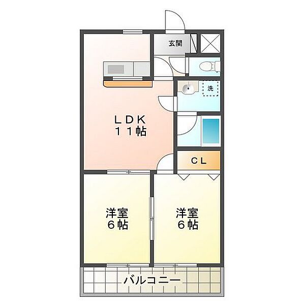 ライトパレス 104｜三重県津市白塚町(賃貸マンション2LDK・1階・49.68㎡)の写真 その2