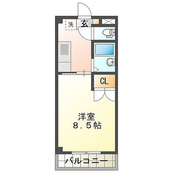 エスプール阪野 106｜三重県津市栗真町屋町(賃貸マンション1K・1階・25.92㎡)の写真 その2