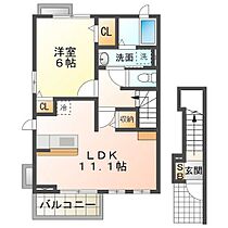 アルカンシエル大園 201 ｜ 三重県津市大園町（賃貸アパート1LDK・2階・46.09㎡） その2