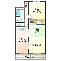 エクスクリエ桜橋 201 ｜ 三重県津市桜橋3丁目（賃貸マンション3LDK・2階・70.10㎡） その2