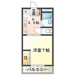 Bee 1Kの間取図画像