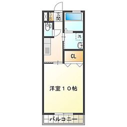 Messie 1Kの間取図画像