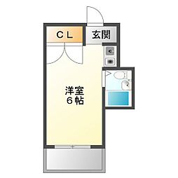 リヨン江戸橋 ワンルームの間取図画像