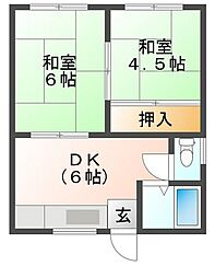 イナガキアパート 1階/A