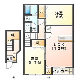 メゾンリヴィエール 2階