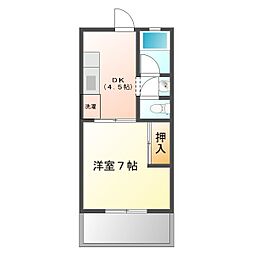 カーサ・プエルト 1DKの間取図画像