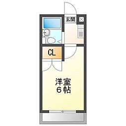 キリンゼガウィークリーマンション津 1Kの間取図画像