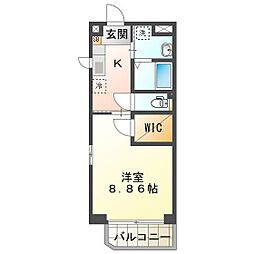 S-FORT三重大学前 1Kの間取図画像