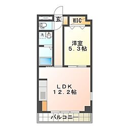 プライム北丸之内 1LDKの間取図画像