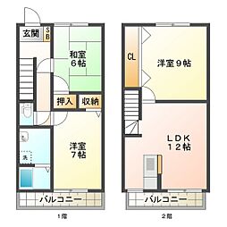 レークサイドヴィラF 3LDKの間取図画像