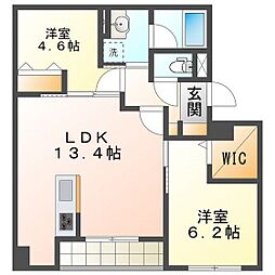シャーメゾンボスコルーチェ 2LDKの間取図画像