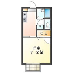 ファミール5 1Kの間取図画像