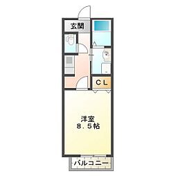 エル・レマンソ 1Kの間取図画像