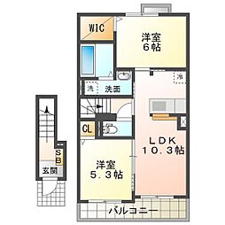 ペジーブル　なかの　A 2階