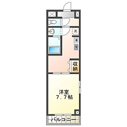 コスモタウン 1DKの間取図画像